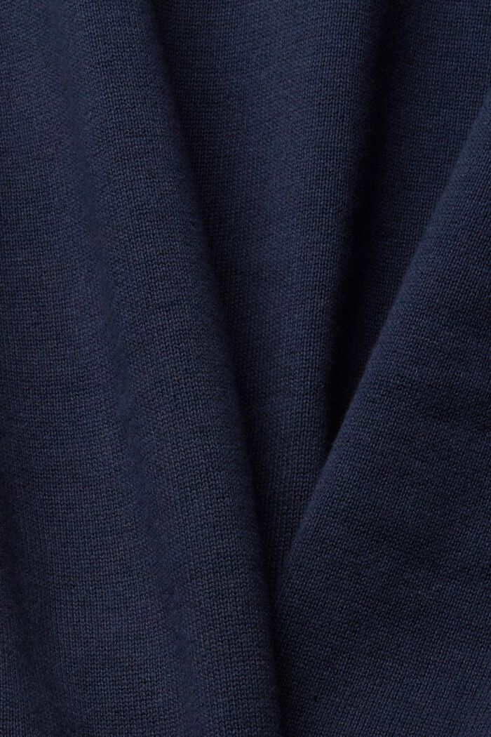 Pullover med rullekrave, 100% bomuld, NAVY, detail image number 5