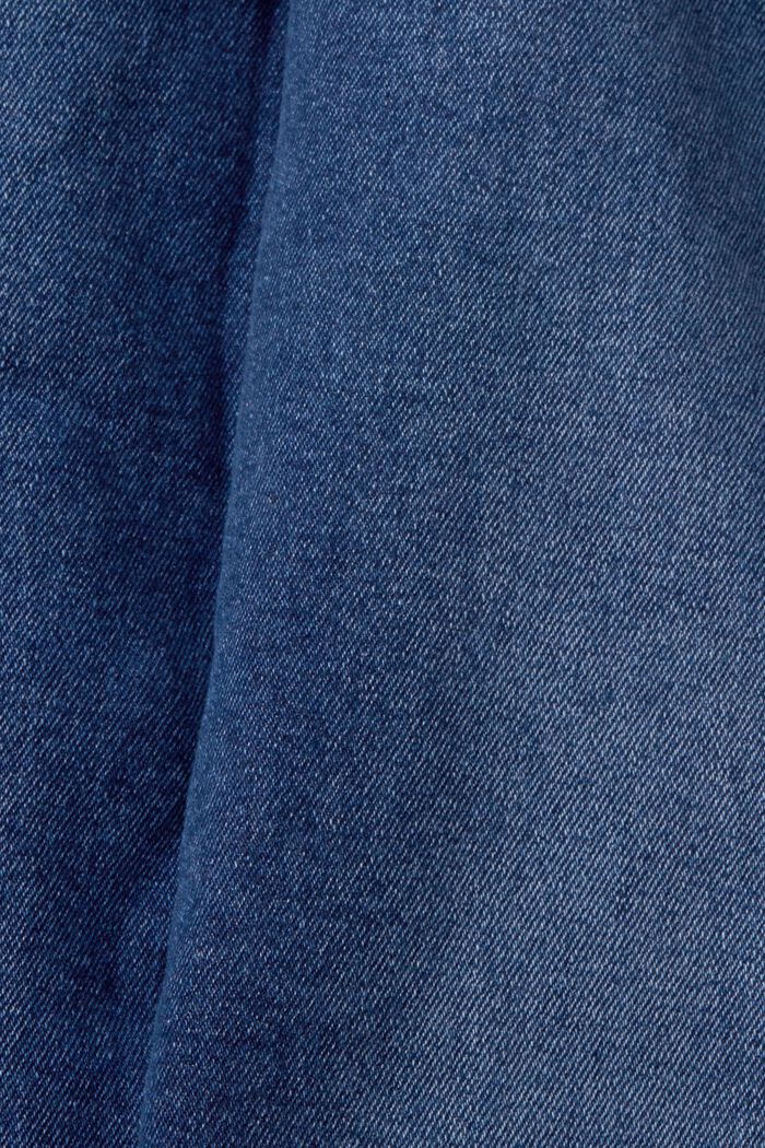 CURVY jeans med straight fit, stretchbomuld, BLUE DARK WASHED, detail image number 1