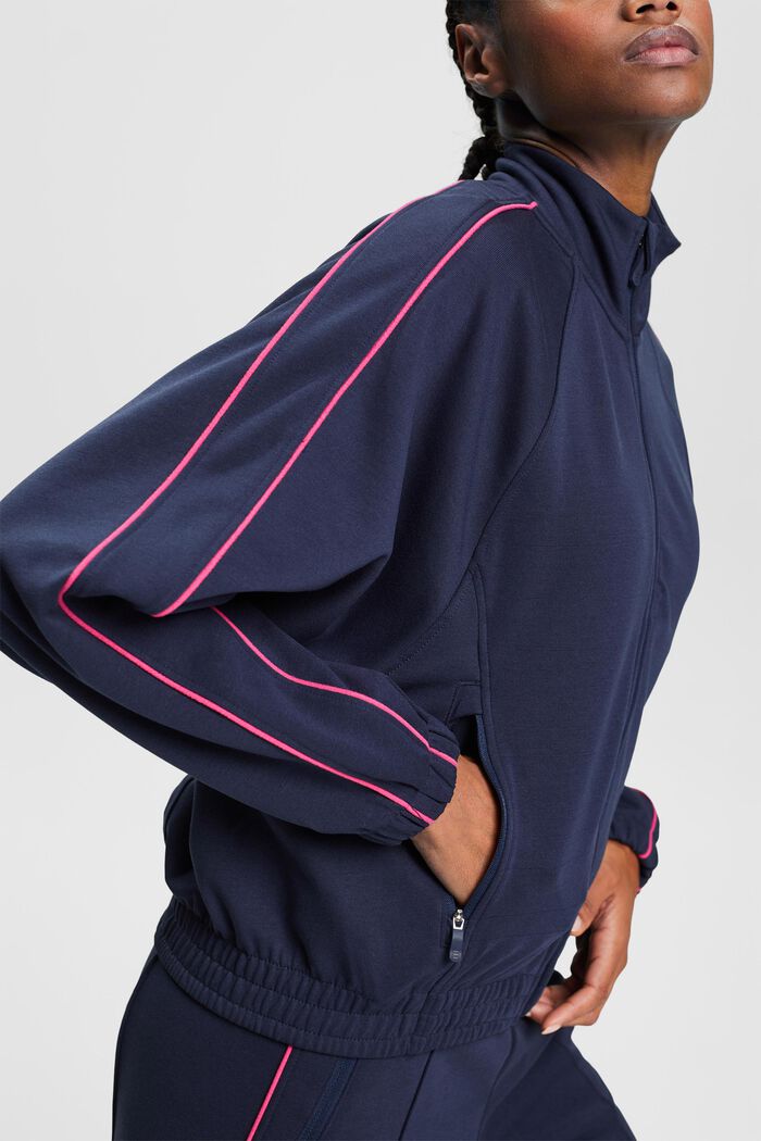 Active cardigan-sweatshirt, NAVY, detail image number 2