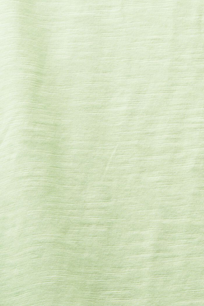 Jersey-T-shirt med V-hals, LIGHT GREEN, detail image number 4