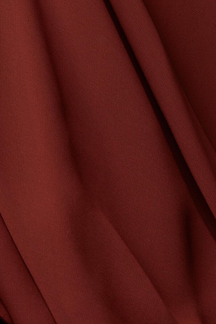 Af genanvendte materialer: Midi-nederdel af chiffon, BORDEAUX RED, detail image number 1