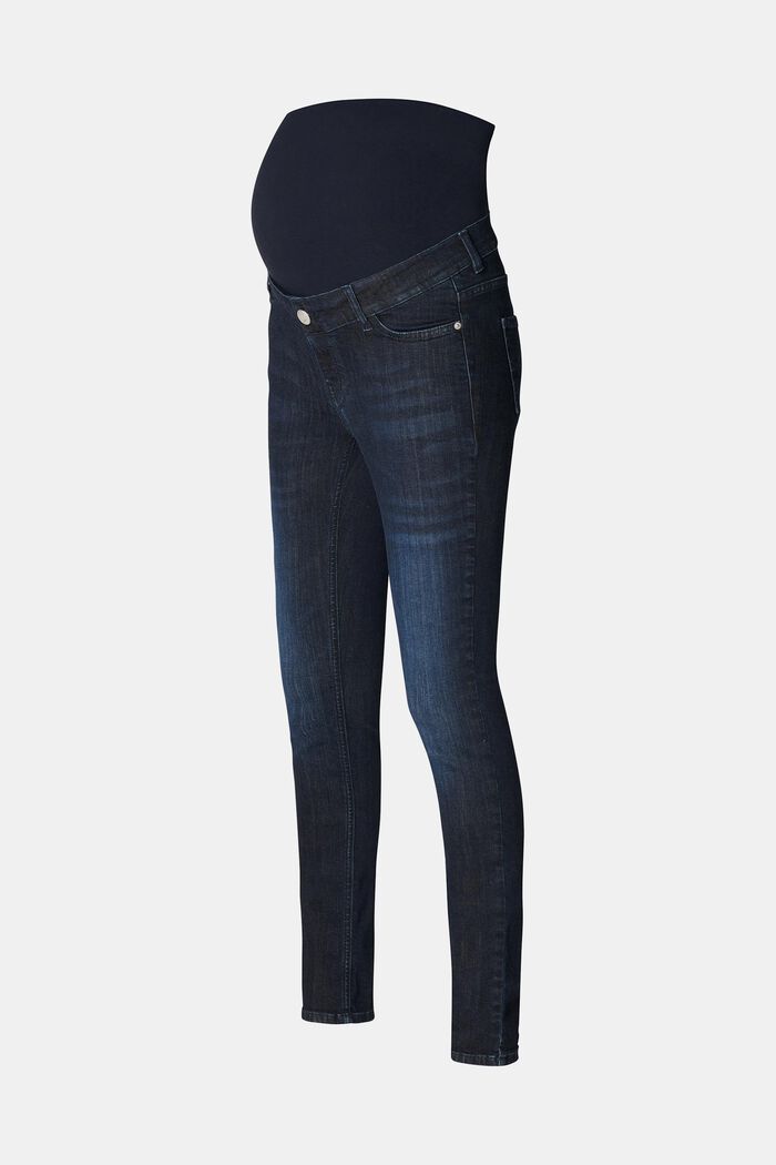 Skinny jeans med høj støttelinning, BLUE DARK WASHED, detail image number 5