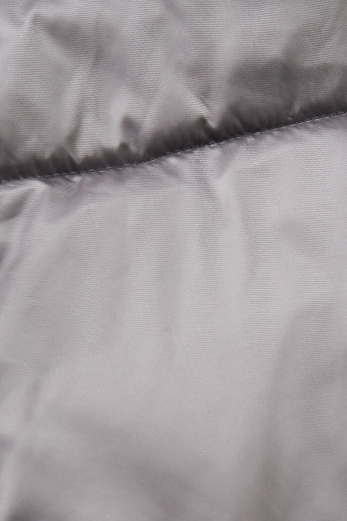 Pufferfrakke med aftagelig hætte, BROWN GREY, detail image number 6