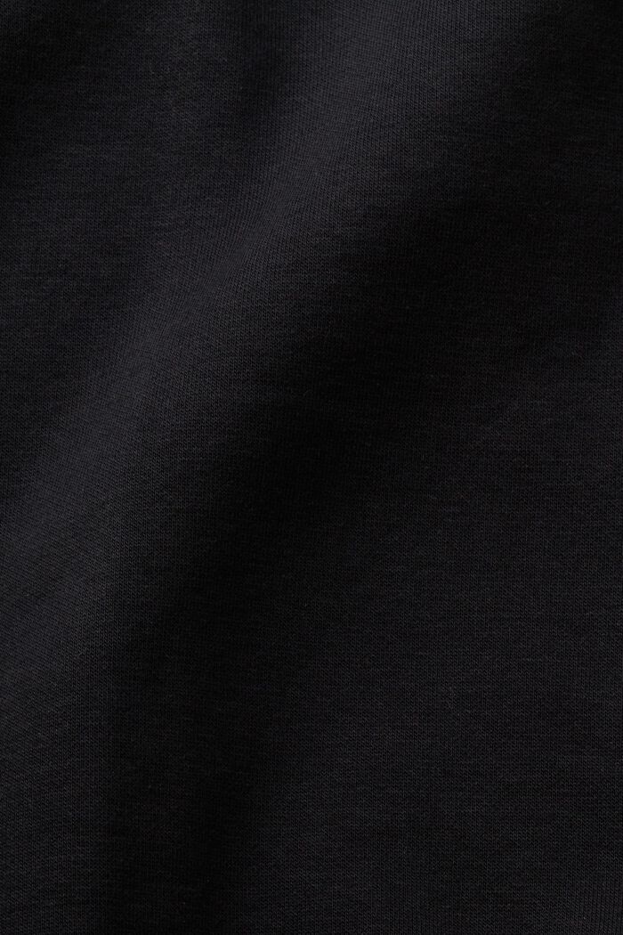 Sweatshirt med stribede ærmer, BLACK, detail image number 4