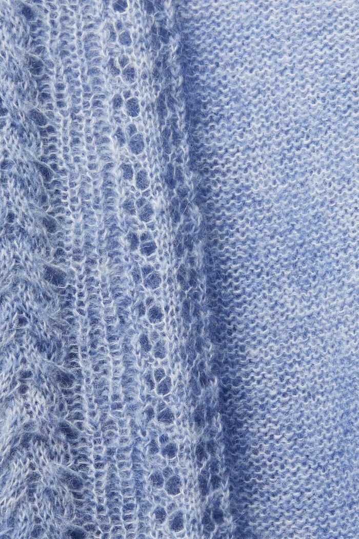 Pointelle-sweater i strik med rund hals, BLUE LAVENDER, detail image number 5