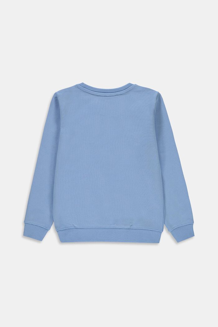Sweatshirt med blankt logo, 100% bomuld, BRIGHT BLUE, detail image number 1