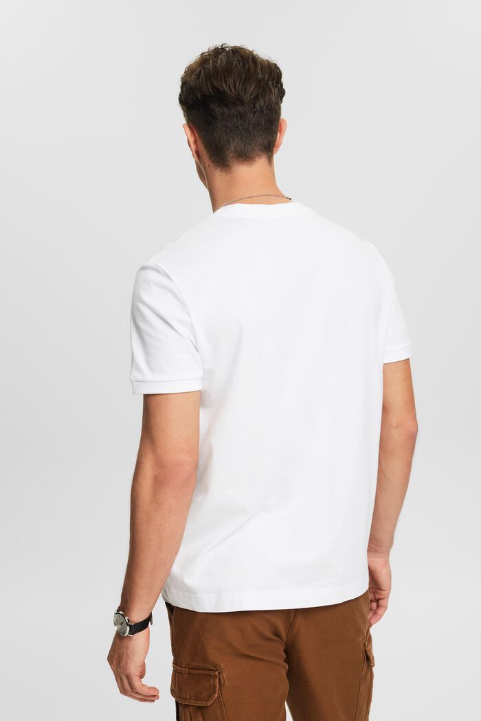 Henley-T-shirt i jersey, WHITE, detail image number 2