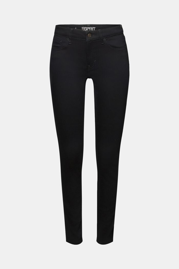 Skinny jeans med mellemhøj talje, BLACK RINSE, detail image number 6