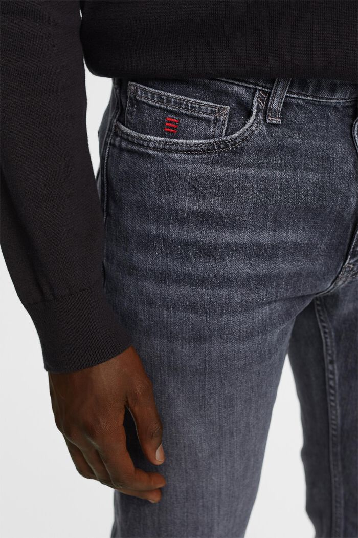 Lige jeans med mellemhøj talje, BLACK MEDIUM WASHED, detail image number 2