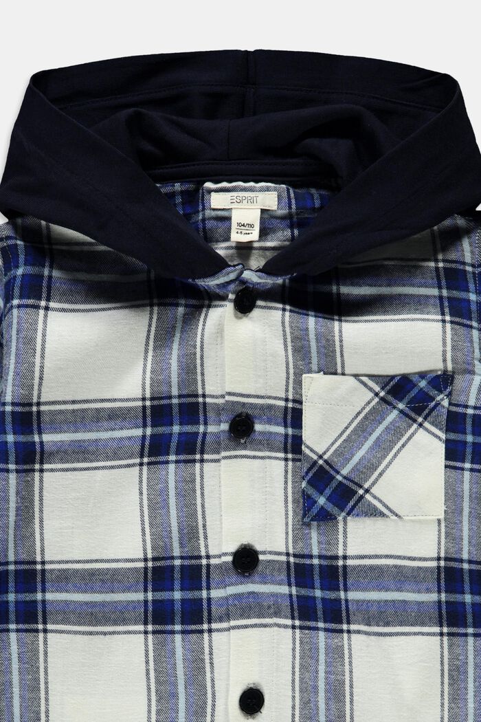 Ternet bomuldsskjorte med integreret hætte, ICE, detail image number 2