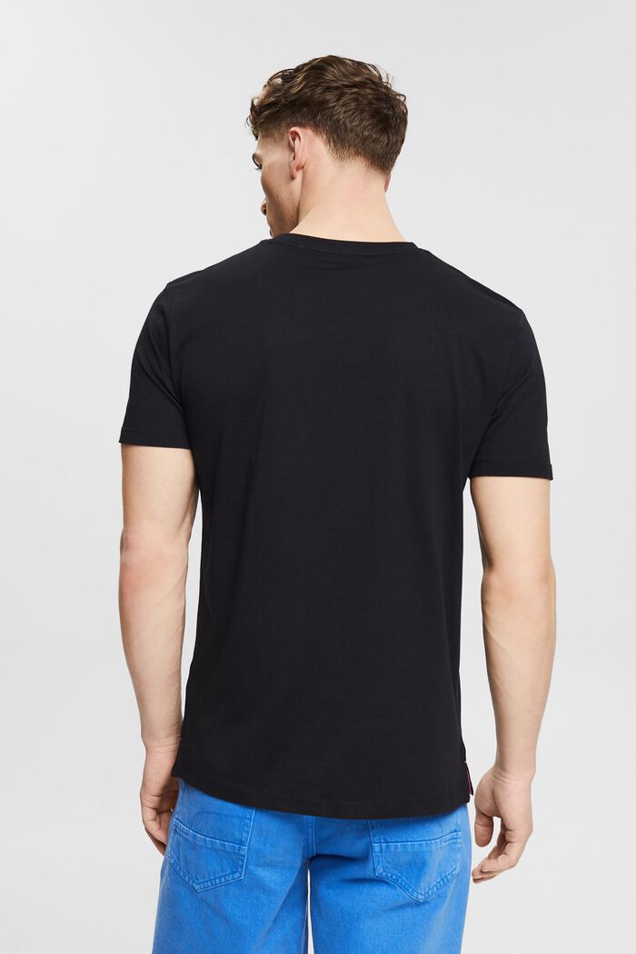 Jersey-T-shirt med print, BLACK, detail image number 3
