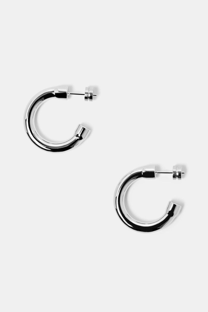 Mini hoop-øreringe i rustfrit stål, SILVER, detail image number 0