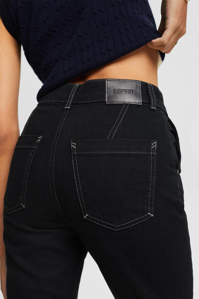 Slim-jeans med høj talje, BLACK RINSE, detail image number 4
