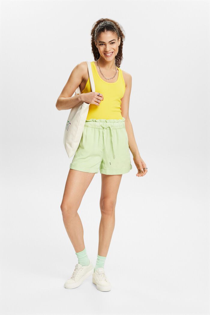 Pull on-shorts i twill, LIGHT GREEN, detail image number 1