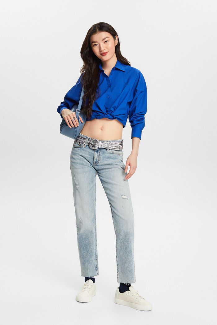 Lige jeans med mellemhøj talje, BLUE LIGHT WASHED, detail image number 1