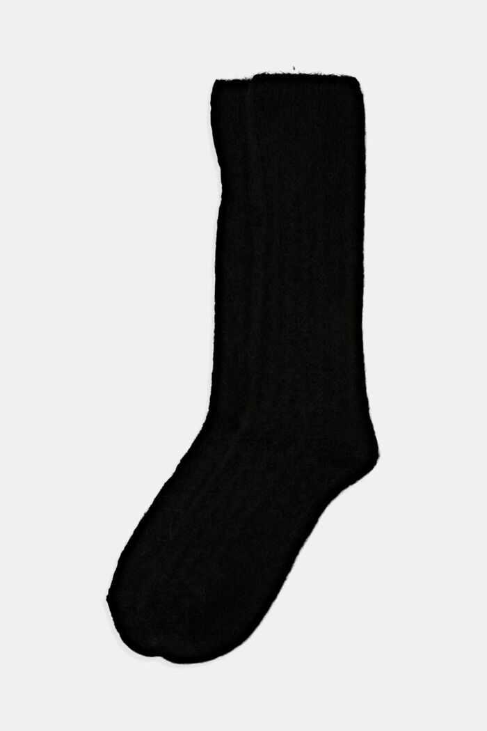 Sokker i uld-/alpacamiks, BLACK, detail image number 0