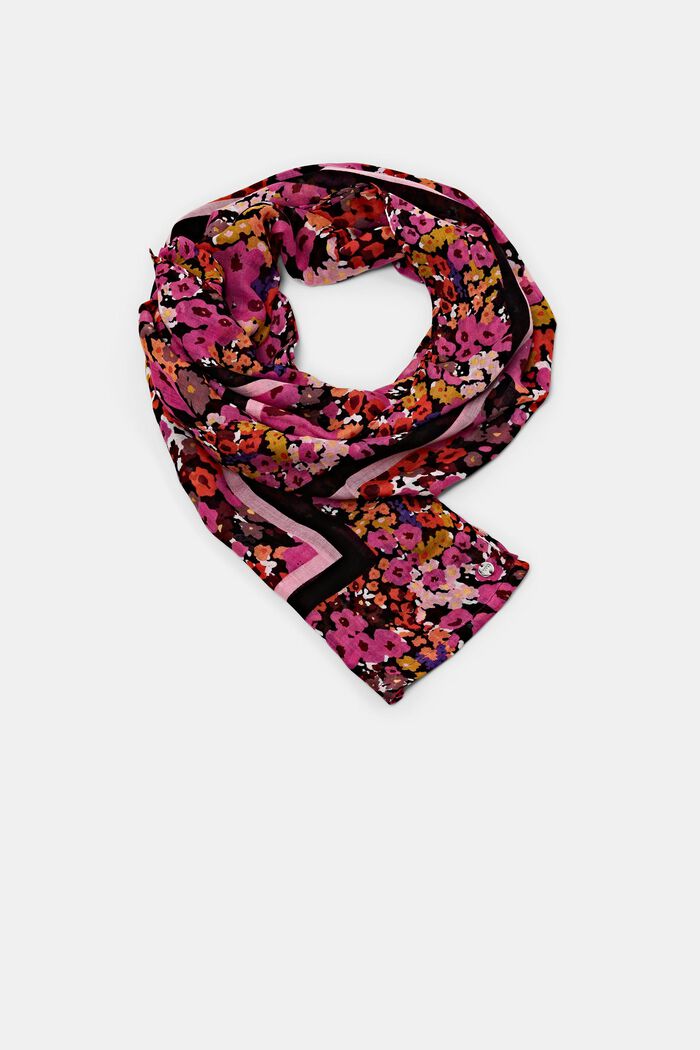 Blomstret sjal, NAVY, detail image number 0