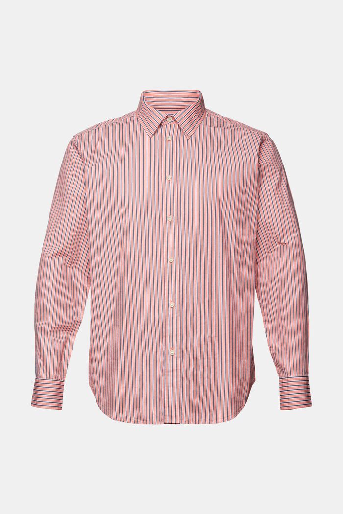 Skjorte med striber, 100% bomuld, CORAL RED, detail image number 6