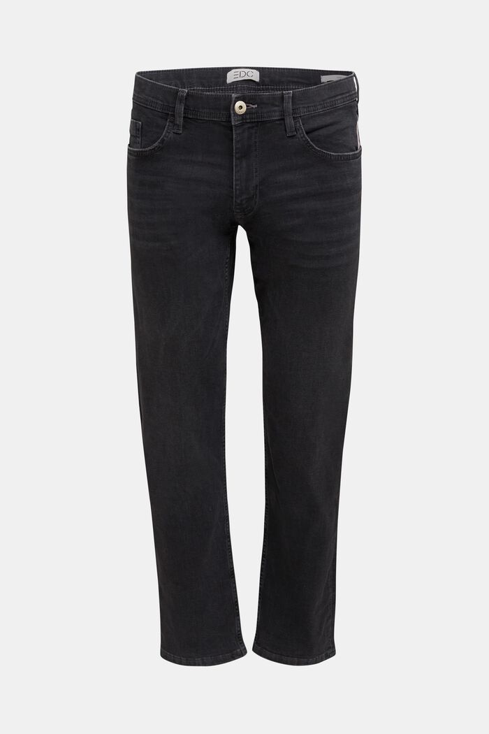 Basis-jeans med økologisk bomuld, BLACK DARK WASHED, detail image number 0