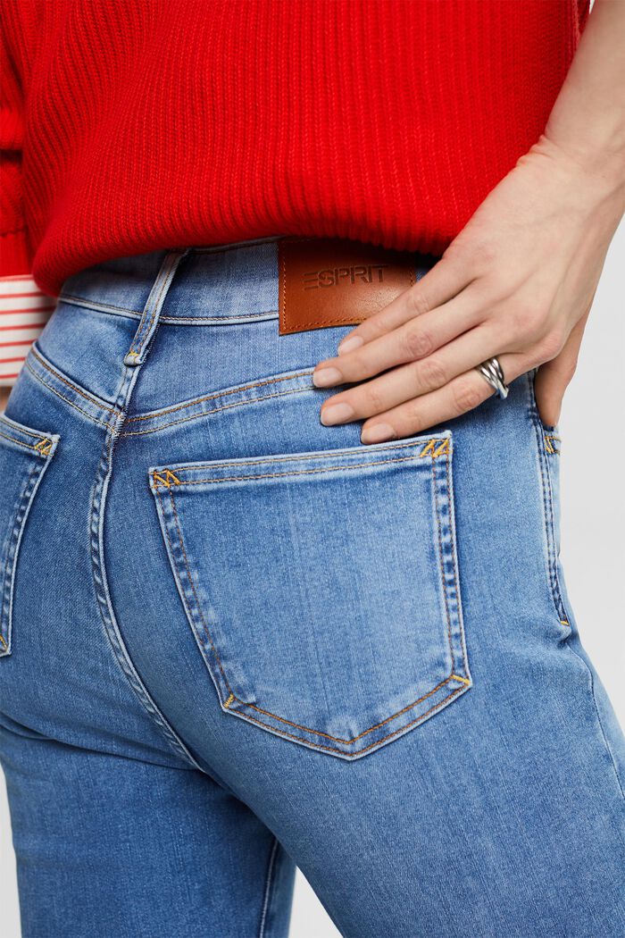Skinny jeans med høj talje, BLUE LIGHT WASHED, detail image number 3