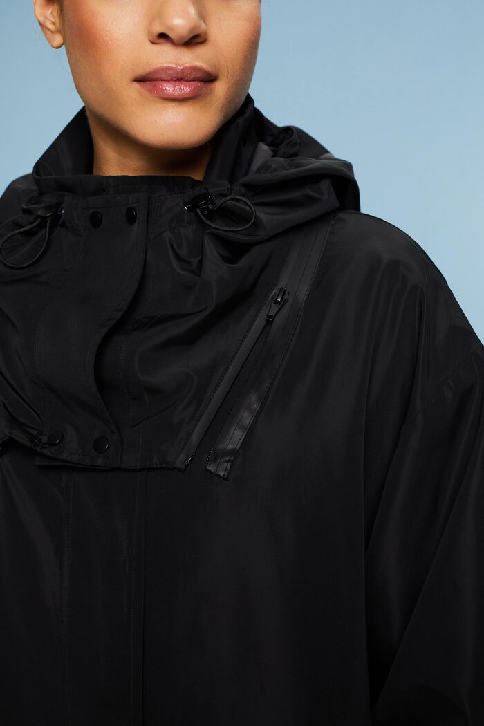 Frakke med aftagelig hætte, BLACK, detail image number 3