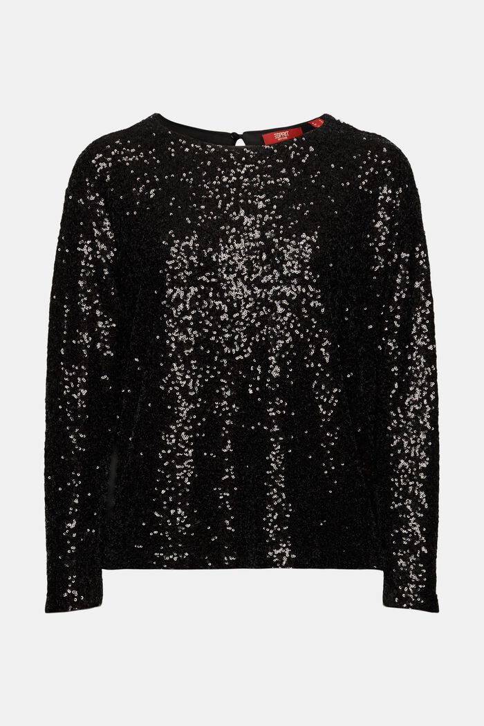 Sweater med pailletter, BLACK, detail image number 6