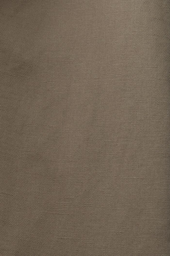 Bukser i bomulds- og hørmiks, DUSTY GREEN, detail image number 7
