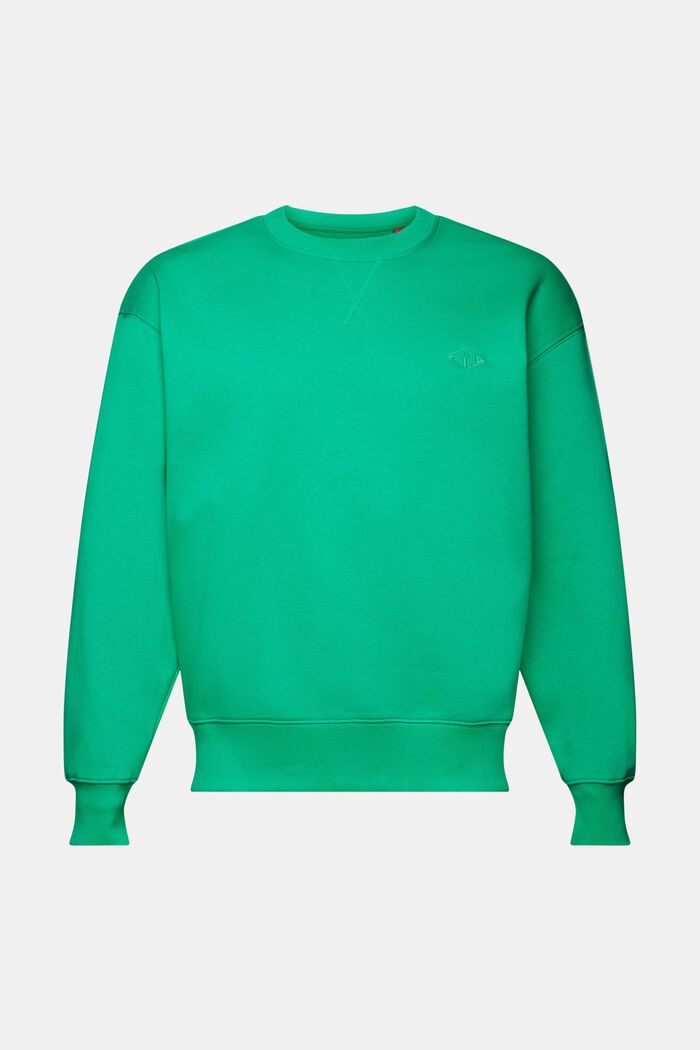 Sweatshirt med syet logo, GREEN, detail image number 6