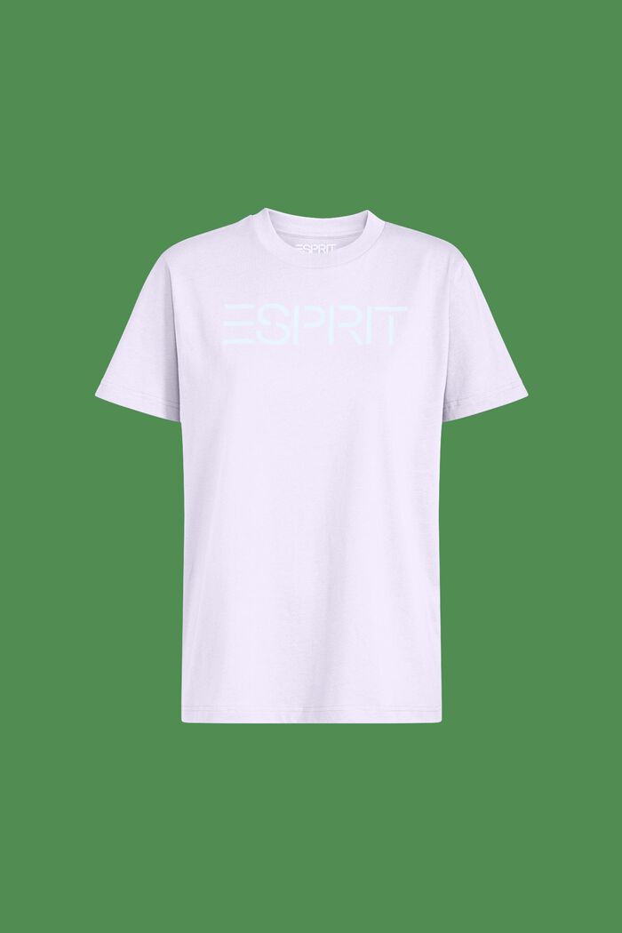 Unisex T-shirt i bomuldsjersey med logo, LILAC, detail image number 6