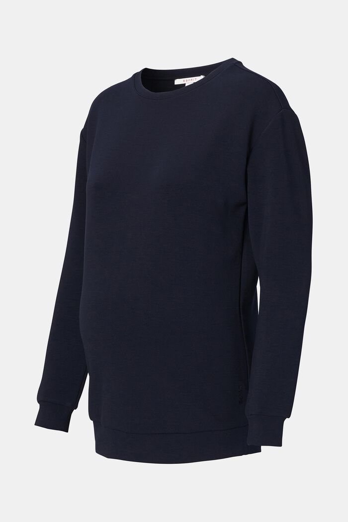 Med modal: Sweatshirt i kompakt kvalitet, NIGHT SKY BLUE, overview