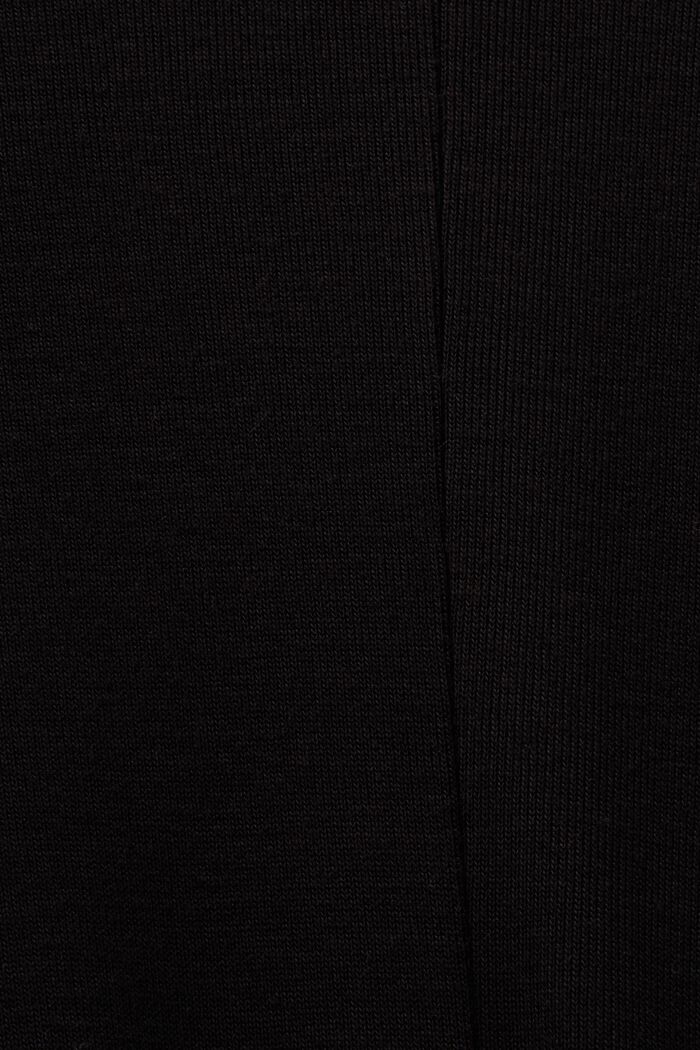 Strikket maxi-kjole med rullekrave, BLACK, detail image number 6