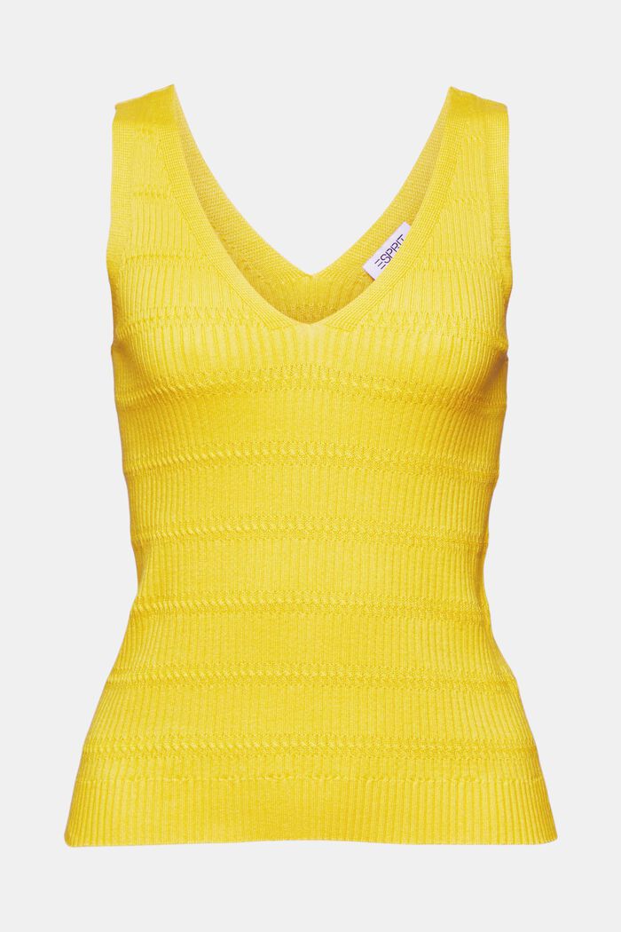 Sweater-tanktop med V-hals, YELLOW, detail image number 5