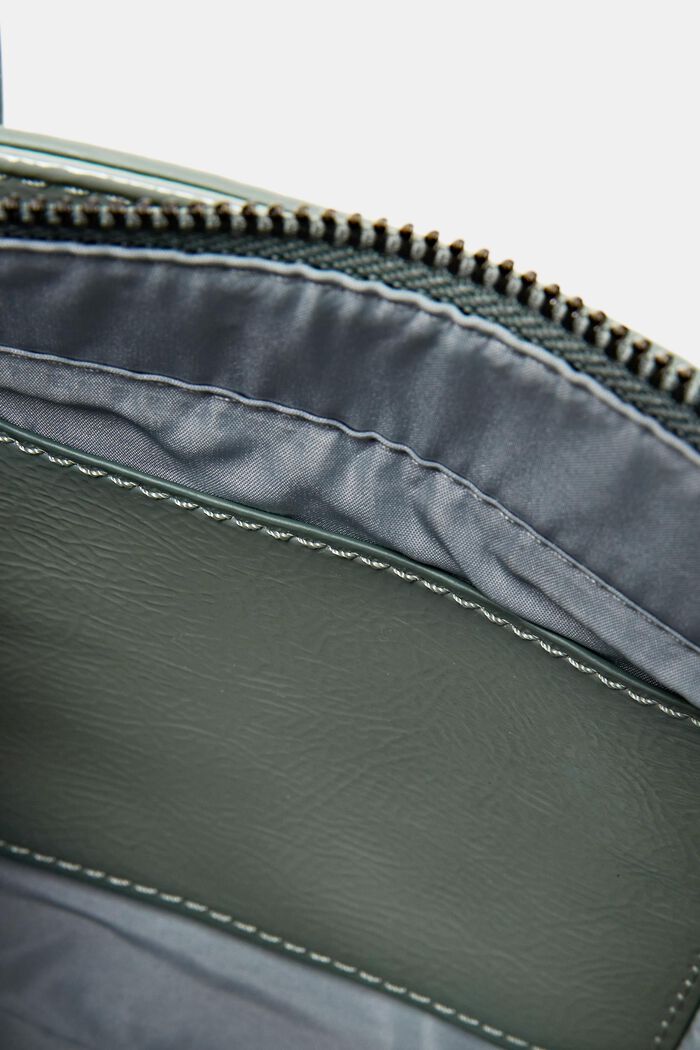 Håndtaske med aftagelig skulderrem, DUSTY GREEN, detail image number 3
