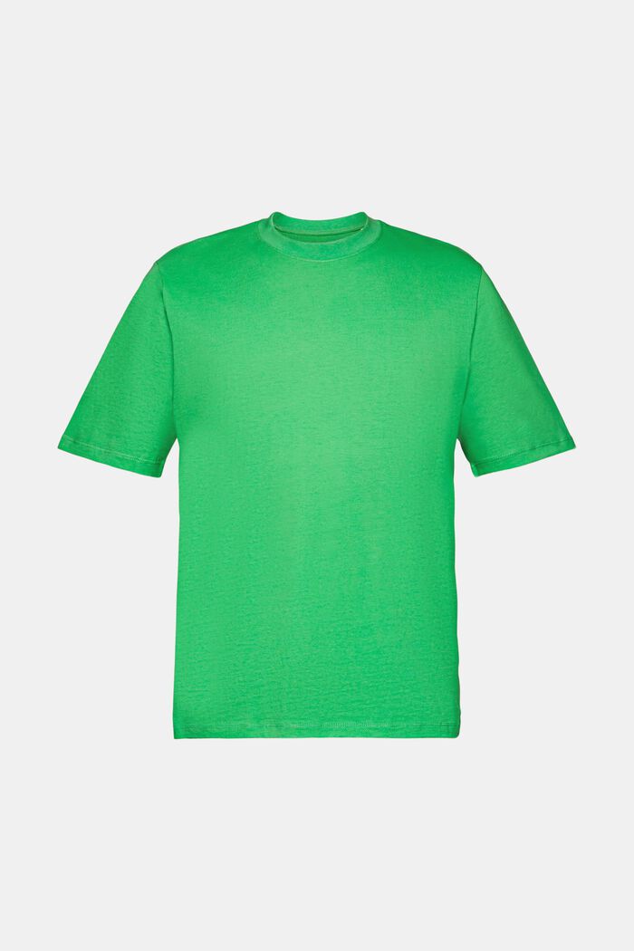 T-shirt i bomuld med rund hals, GREEN, detail image number 7