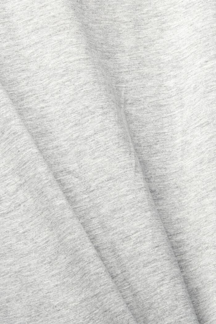 Jersey-T-shirt af økologisk bomuldsblanding med print, LIGHT GREY, detail image number 5
