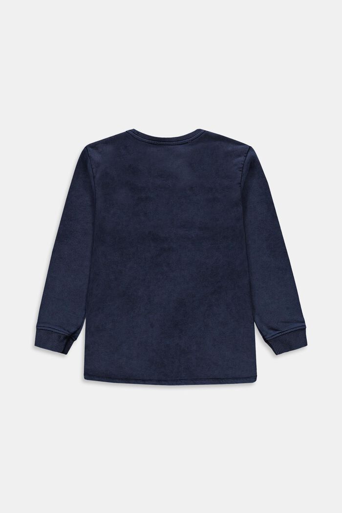 Sweatshirt med lomme, BLUE DARK WASHED, detail image number 1