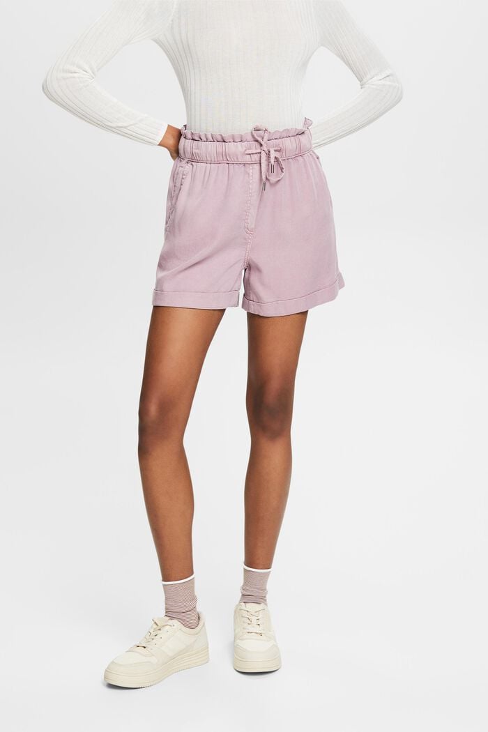 Pull on-shorts i twill, MAUVE, detail image number 0