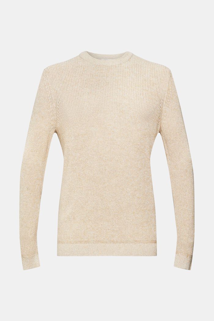 Stribet sweater, BEIGE, overview