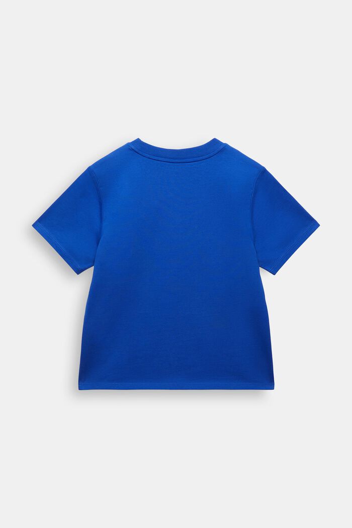 T-shirt i bomuldsjersey med logo, BRIGHT BLUE, detail image number 3