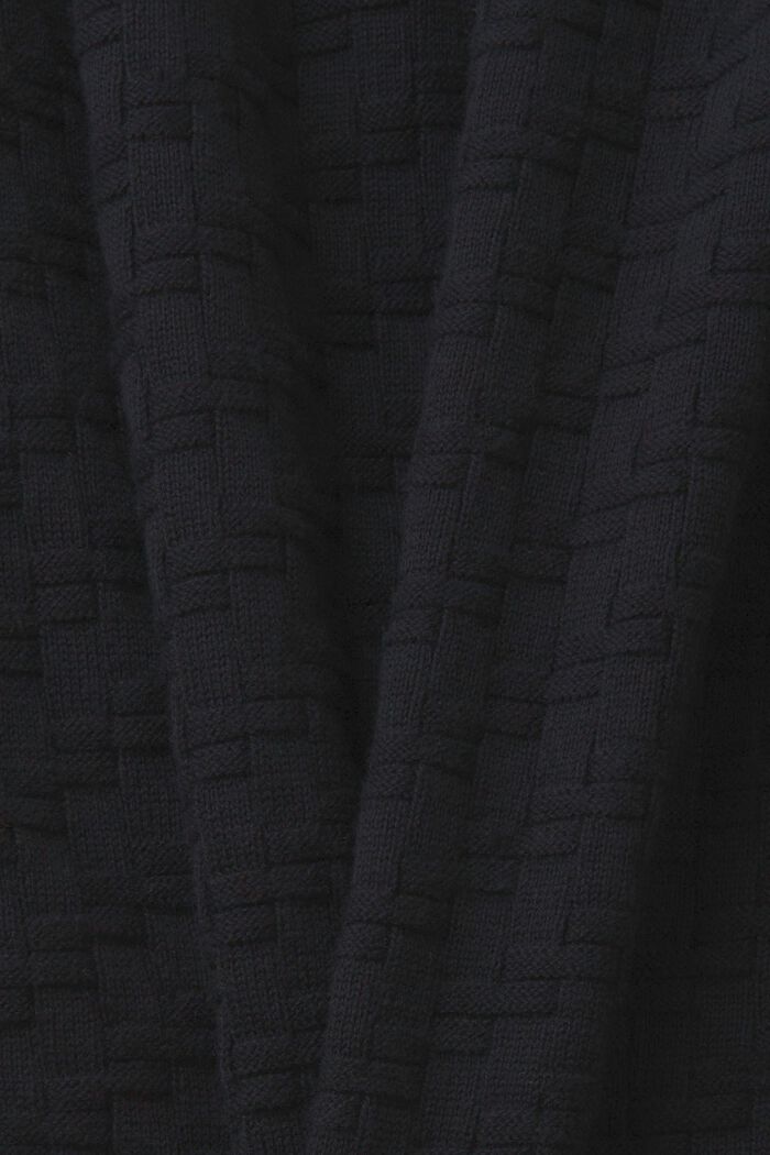 Cardigan i strukturstrik, BLACK, detail image number 5