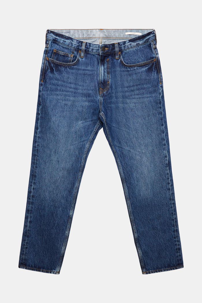 Lige jeans med mellemhøj talje, BLUE DARK WASHED, detail image number 7