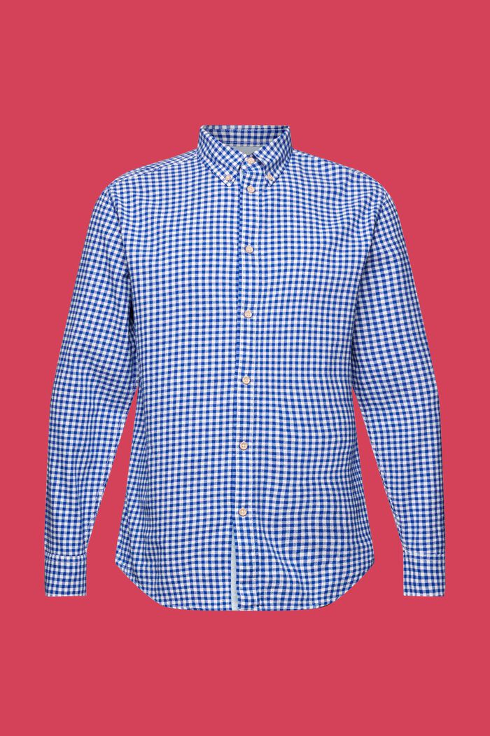Button down-skjorte med vichytern, 100 % bomuld, INK, detail image number 5
