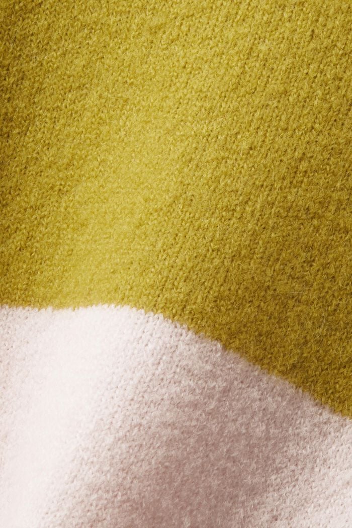 Stribet sweater i uldmiks, LIGHT PINK, detail image number 6