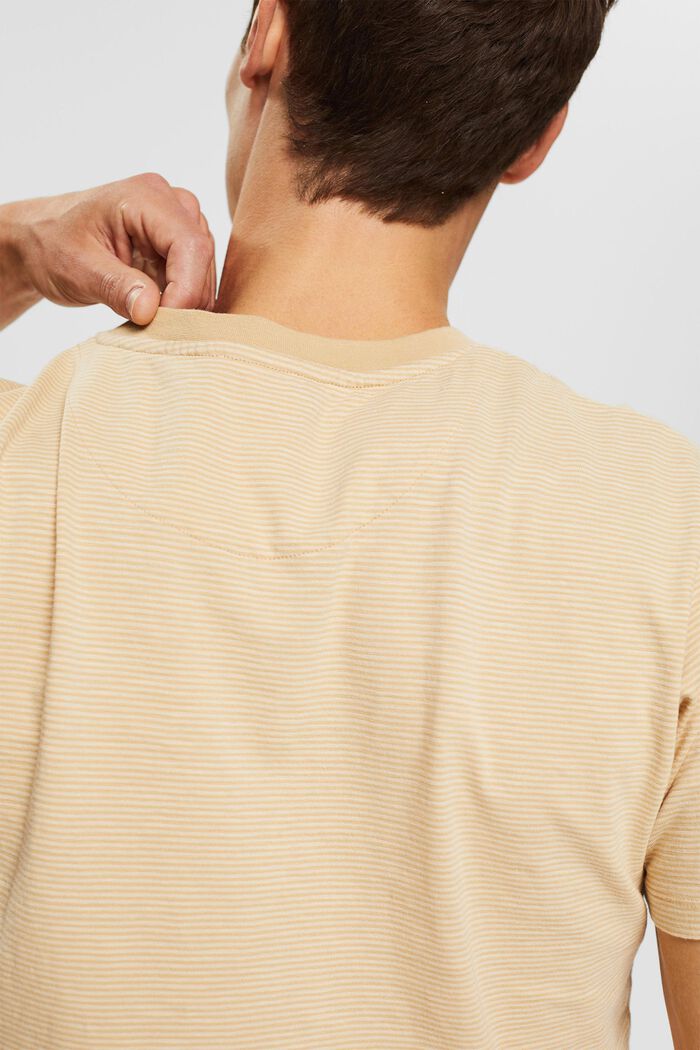 Jersey-T-shirt med striber, SAND, detail image number 1