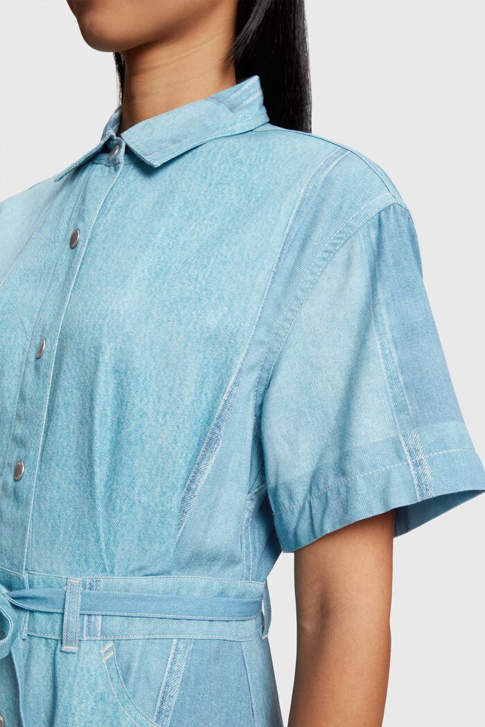 Skjortekjole med Denim Not Denim-print, BLUE MEDIUM WASHED, detail image number 1
