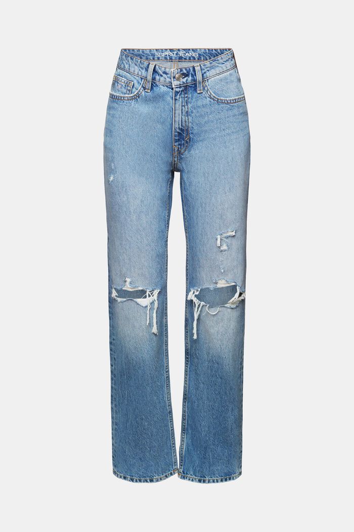 Lige retro-jeans, BLUE MEDIUM WASHED, detail image number 6