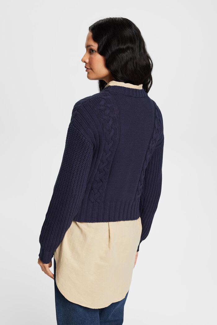Stribet sweater, NAVY, detail image number 4