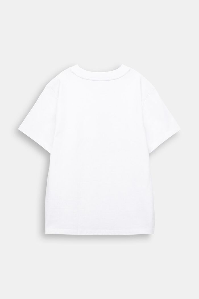 T-shirt i bomuldsjersey med print, WHITE, detail image number 2