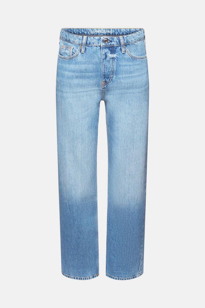 Retro straight jeans med lav talje, BLUE MEDIUM WASHED, detail image number 6