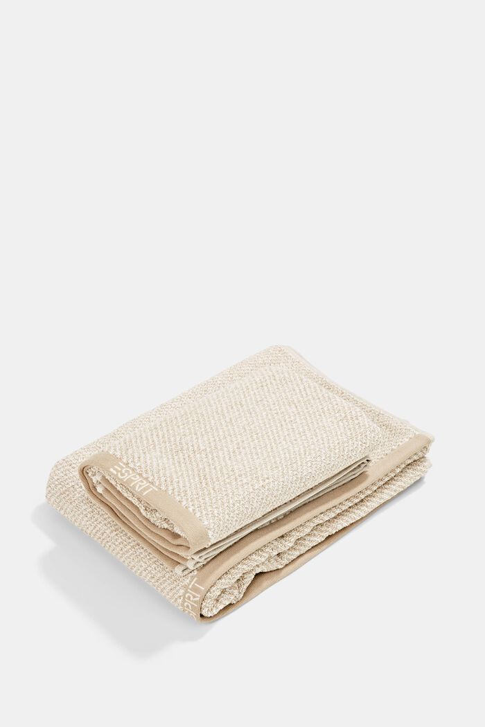 Håndklæde i 100% bomuld, SAND, overview